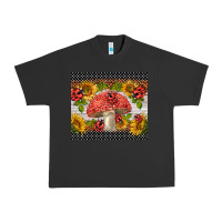 Pigment Black ladybug mushrooms Urban Heavy Tee - BarkalooDesign