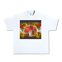 White ladybug mushrooms Urban Heavy Tee - BarkalooDesign