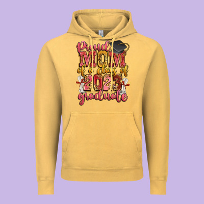 Proud Mom Of A Class Of 2023 Graduate Vintage Hoodie Designed By Zillion Design Studio