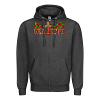 Charcoal Heather grateful guadalupe cross Zipper Hoodie - BarkalooDesign