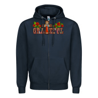Navy grateful guadalupe cross Zipper Hoodie - BarkalooDesign