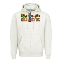 Oatmeal Heather grateful guadalupe cross Zipper Hoodie - BarkalooDesign