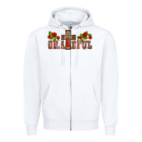 White grateful guadalupe cross Zipper Hoodie - BarkalooDesign