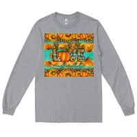 Heather Grey love fall Long Sleeve Tee - Artiststas