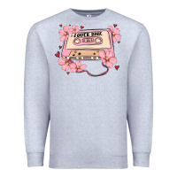Heather Grey lover babe valentines day Premium Sweatshirt - MaliasSmallBusiness