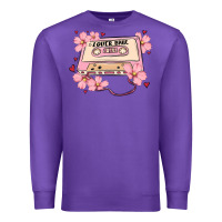 Purple lover babe valentines day Premium Sweatshirt - MaliasSmallBusiness