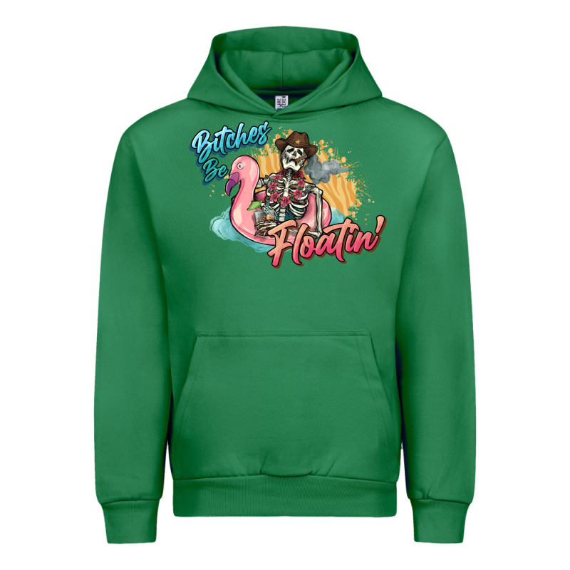 Bitches Be Floatin' Skeleton Summer Urban Hoodie by NancyCooperArtShop | Teevron