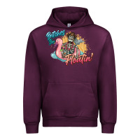 Mauve Wine Bitches be floatin' skeleton summer Urban Hoodie - NancyCooperArtShop