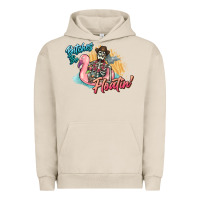 Pigment French Oak Bitches be floatin' skeleton summer Urban Hoodie - NancyCooperArtShop