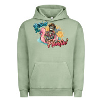Pigment Oil Green Bitches be floatin' skeleton summer Urban Hoodie - NancyCooperArtShop