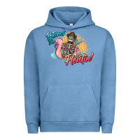 Pigment Pebble Blue Bitches be floatin' skeleton summer Urban Hoodie - NancyCooperArtShop