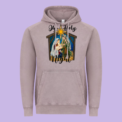 Oh Holy Night Holy Family Vintage Hoodie Designed By Ranaportraitstore