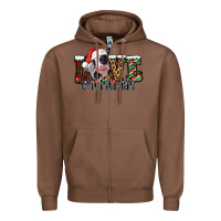 Chestnut love Christmas cow Zipper Hoodie - Jasminsmagicworld