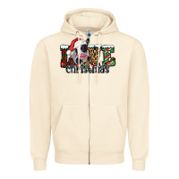 Sandshell love Christmas cow Zipper Hoodie - Jasminsmagicworld