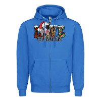True Royal love Christmas cow Zipper Hoodie - Jasminsmagicworld