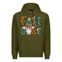 Army Green Fall Babe Baby Calf Premium Hoodie - LillyAllenDesigns