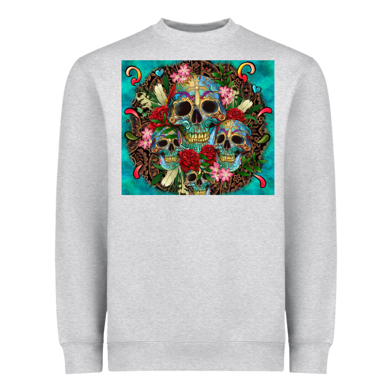 Sugar Skulls Tumbler 3 Heavyweight Sweatshirt by CTS Tumbler Store | Teevron