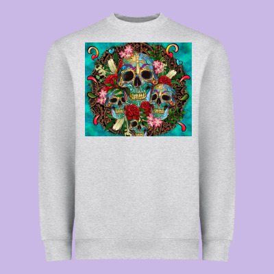 Sugar Skulls Tumbler 3 Heavyweight Sweatshirt Designed By Cts Tumbler Store