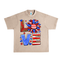 French Oak love america sunflower Urban Heavy Tee - HRA Design Shop