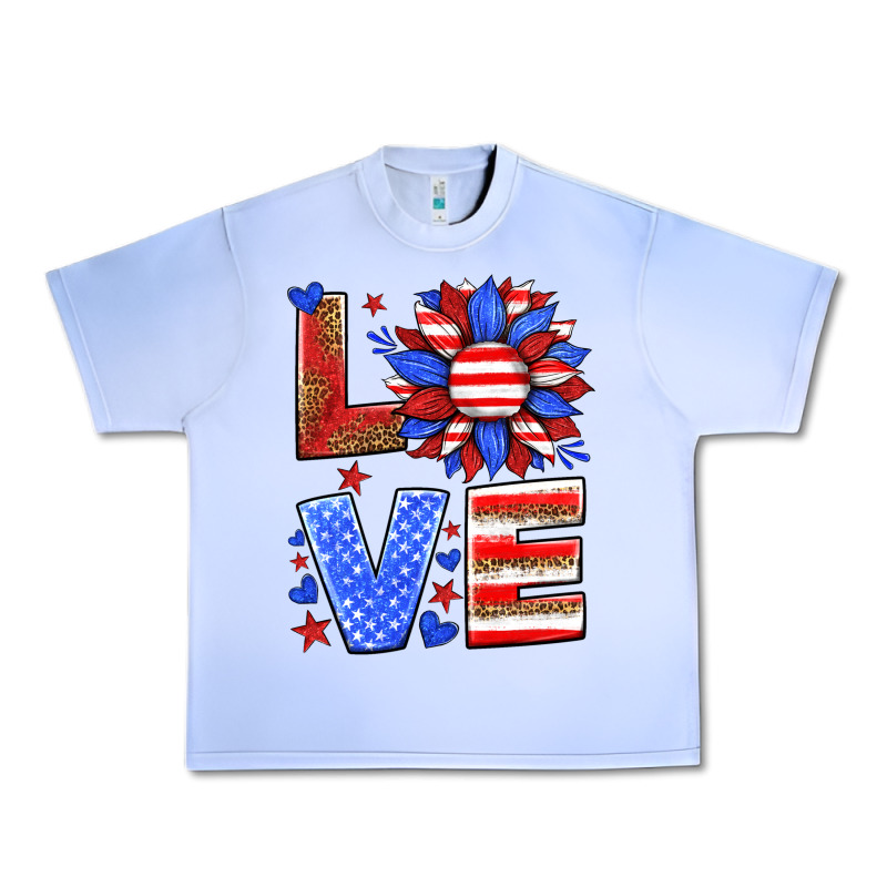 Love America Sunflower Urban Heavy Tee by HRA Design Shop | Teevron