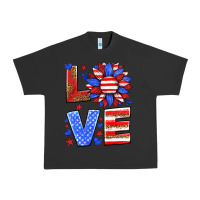 Pigment Black love america sunflower Urban Heavy Tee - HRA Design Shop