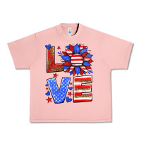 Salmon love america sunflower Urban Heavy Tee - HRA Design Shop