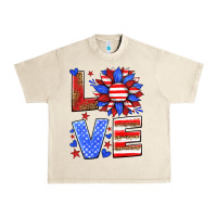 Sandshell love america sunflower Urban Heavy Tee - HRA Design Shop