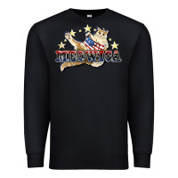 Black meowica cat Premium Sweatshirt - NancyCooperArtShop