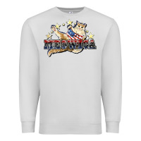 Dove Grey meowica cat Premium Sweatshirt - NancyCooperArtShop