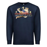 Navy meowica cat Premium Sweatshirt - NancyCooperArtShop