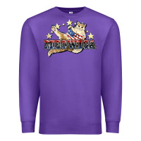 Purple meowica cat Premium Sweatshirt - NancyCooperArtShop