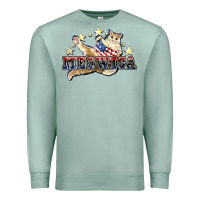 Seafoam meowica cat Premium Sweatshirt - NancyCooperArtShop