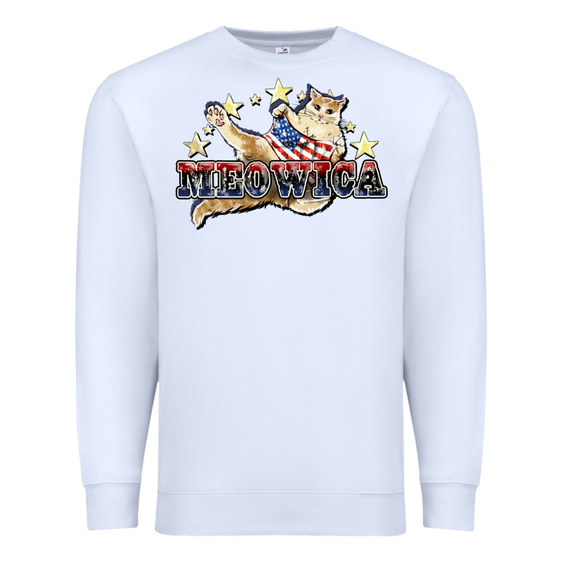 Meowica Cat Premium Sweatshirt by NancyCooperArtShop | Teevron