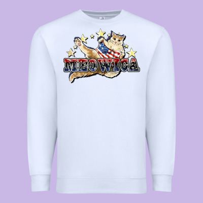 Meowica Cat Premium Sweatshirt Designed By Nancycooperartshop