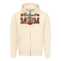 Sandshell blessed mom lady of guadalupe Zipper Hoodie - BarkalooDesign