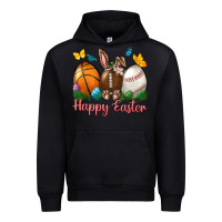 Black Happy Easter sports with butterfly Urban Hoodie - NancyCooperArtShop