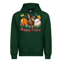 Forest Green Happy Easter sports with butterfly Urban Hoodie - NancyCooperArtShop