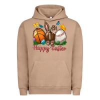 Pigment Burro Happy Easter sports with butterfly Urban Hoodie - NancyCooperArtShop