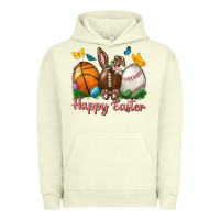 Pigment Pistachio Happy Easter sports with butterfly Urban Hoodie - NancyCooperArtShop