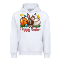 White Happy Easter sports with butterfly Urban Hoodie - NancyCooperArtShop