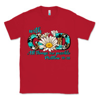 Red with god all things are possible daisy Classic Tee - AdoDesignShop