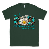 Sports Green with god all things are possible daisy Classic Tee - AdoDesignShop