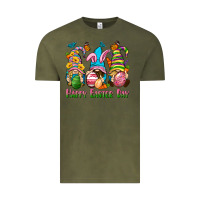 Vintage Olive Happy Easter Day gnomies Vintage Tee - Neo Western