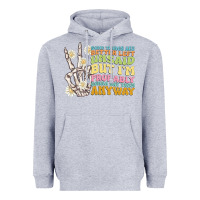 Heather Grey some things are better left unsaid Heavyweight Hoodie - MaliasSmallBusiness