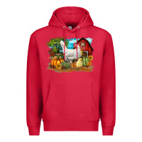 Cardinal Fall Chicken Premium Hoodie - LillyAllenDesigns