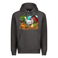Charcoal Heather Fall Chicken Premium Hoodie - LillyAllenDesigns