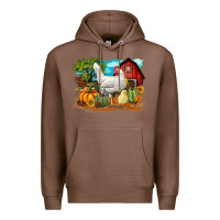 Chestnut Fall Chicken Premium Hoodie - LillyAllenDesigns
