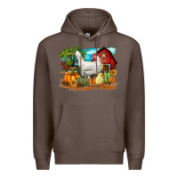 Coffee Fall Chicken Premium Hoodie - LillyAllenDesigns