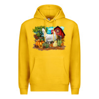 Lemon Fall Chicken Premium Hoodie - LillyAllenDesigns