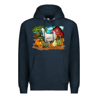 Navy Fall Chicken Premium Hoodie - LillyAllenDesigns